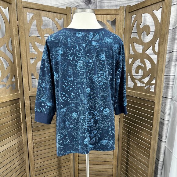 LuLaRoe Floral Crewneck Sweatshirt – Size 1X - Picture 4 of 11